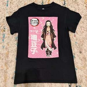 Demon Slayer Anime Black Nezuko Kamado Graphic T Shirt Size Small